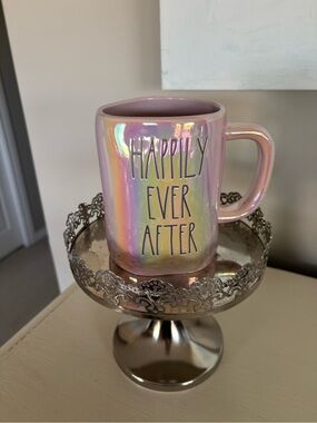 Rae Dunn Iridescent Pink "Happily Ever After" Mug